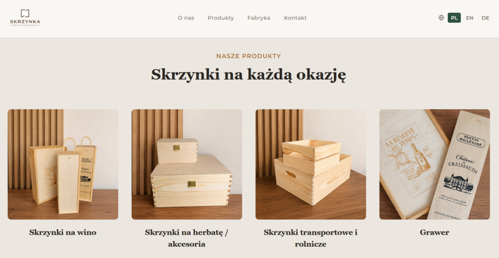 Strona internetowa dla przedsiębiorców